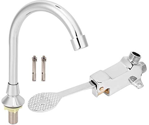 Robinetterie Salle de Bains, Ensemble de Robinet de lavabo de Salle de Bain Kit de Robinet d'eau d'évier à pédale de Laboratoire de médecine Kit