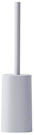 Koomiao Cepillo de WC de plástico, Escobillero con Dispensador, Conjunto de Cepillo de Inodoro con Soporte, Escobilla de Inodoro con Asa Larga Antideslizante e Higiénica Base (Gris)