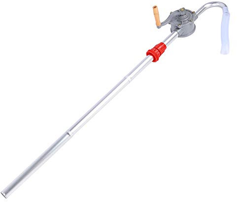 Handkurbelpumpe, Aluminiumlegierung verstellbare Fassverschraubung Fasspumpe Handpumpe 29 l/min Kurbelpumpe Pumpe für Benzindieselschmieröl mit Drehkurbel