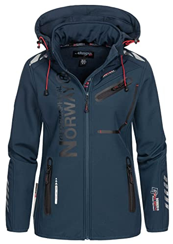 Geographical Norway Damer softshell funktion utomhus regnjacka sport, Marinblå/marinblå, M