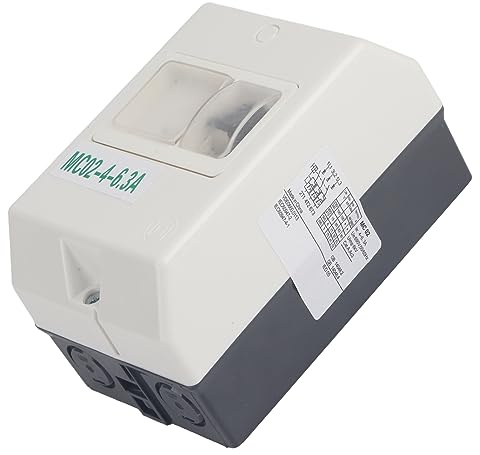 Fafeicy Motorschutzschalter, 220V/380V, 4-6,3A, IP55 Wasserdicht, ABS-Material