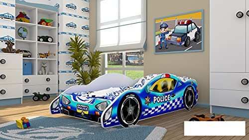 HappyBabies - CARBETT 190x90cm Doppelseitiges Kinderbett Modernes Design mit sicheren Kanten und Absturzsicherung Schaumstoffmatratze 7 cm