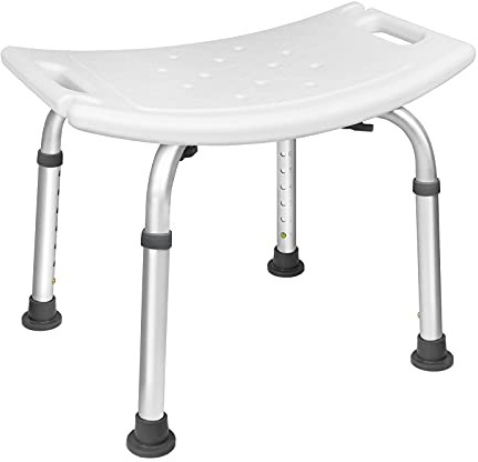 LARS360 Höhenverstellbarer Duschhocker, 36-52 cm Rutschfester Badesitz, Badehilfestuhl für ältere und Schwangere Frauen