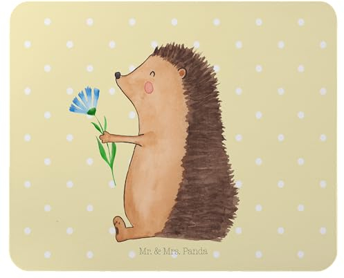 Mr. & Mrs. Panda Mauspad Igel Blumen - Geschenk, Mausunterlage, Mousepad, Laptop, pc, Gute Besserung, Besuch, Krankheit, Krankenhaus, Genesungswünsche, mousematte, Lustige Sprüche
