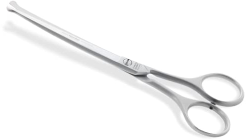 Otto Herder Manicure Fellschere Hunde 16,5cm, Fellschere abgerundet, Solingen rostfrei Edelstahl, Schere zum Fell schneiden, mit einseitiger Mikrozahnung