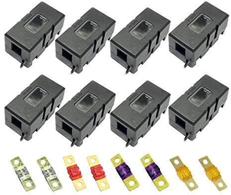 CDIYTOOL Midi-Sicherungshalter, 40 A - 100 A, Schwarz, Gehäusehalterung, 8 Stück