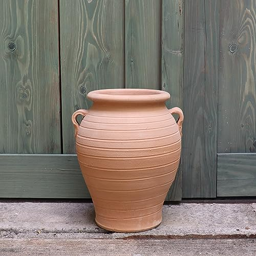 Palatina Werkstatt Amphore für den Garten & Innenbereich – Thymus 30 - Winterfeste Terracotta Amphore 30cm Höhe – 100% Handarbeit – EIN wahres Schmuckstück für jeden Amphorenliebhaber