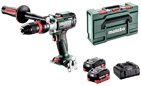 metabo SB 18 LTX-3 BL Q I Metal, Akku-Schlagbohrschrauber, 130 Nm, 18 V | Bürstenloser 3-Gang Bohrschrauber mit 4.000 U/min, inkl. 2 LiHD Akkus 5,5 Ah, ASC 145 Lader, QuickPlus System & metaBOX