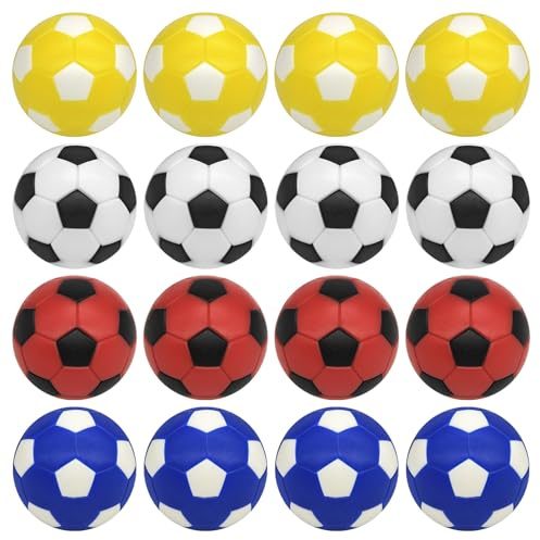 Naissgo 16 Stück Tischfußball Kickerbälle, Tischfussball Bälle Ersatzbälle, Tischfußball Kugeln Mini Ball (32MM/ 36MM)