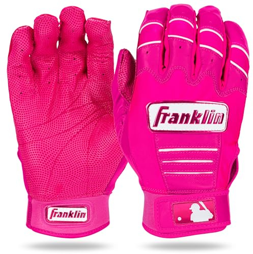 Franklin Sport MLB Batting Gloves CFX Pro Batting Gloves for Adults and Teenagers Baseball and Softball Batting Gloves Pink Highlight Adult Large