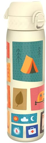 Ion8 Borraccia a Prova di Perdite, 500ml, Facile da Aprire, Serratura Sicura, Lavabile in Lavastoviglie, Senza BPA, Maniglia per il Trasporto, Adatta a Portabicchieri, Facile Pulizia, Campeggio