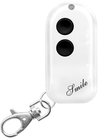 Smile C Rolling code + Codice fisso 433Mhz, Mini telecomando universale apricancello autoapprendente programmabile, 2 pulsanti compatibile- leggi compatibilita in descrizione