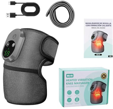 KMDZDZGS Electric Heating Knee Pad, Wireless Heated Knee Massager, Rechargeable Knee Pad Heater with Heating and vibrating, Heating knee pad for Knee Brace, Shoulder Brace, Elbow Brace