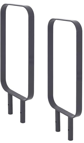 TRUTZHOLM 2er Set Fahrradanlehnbügel 115x45 cm Flachstahl 12 mm pulverbeschichtet und rostfrei zum Einbetonieren Fahrradständer Parker Anlehnbügel doppelseitige Nutzung für 4 Fahrräder in Anthrazit