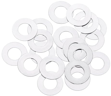 QUARKZMAN 50 Piezas Arandelas Planas de Acero Inoxidable 304 M6 6x12x0.2mm | Espaciadores Planos Ultradelgados, para Tornillos, Reparación Electrónica, Automotriz