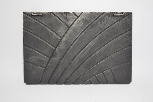 SEZAM Targa decorativa classica in ghisa, per caminetto, resistente, resistente alla corrosione, facile da installare, 47,5 x 31,5 x 0,9 cm