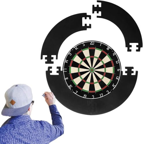 SZKKQKJ Dart Catchring Surround, Surround Auffangring Dart Backboard, 5-Teiliger Dartscheiben-Einfassung,Schwarz, für die Wandschutz Backboard Protection