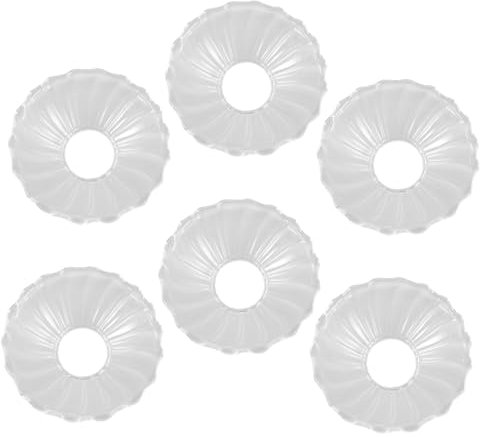 Glass Candle Wax Catcher Rings 6pcs for Candlesticks Decorative Use