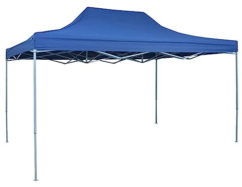 Professionellt hopfällbart festtält 3 x 4 m stålblå