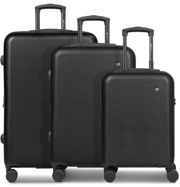 BUGATTI _Valencia_2.0_Parent, Nero , Kofferset + (3-teilig), Bagaglio rigido