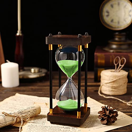 Clessidra, orologio a sabbia, timer, doppia protezione, sicurezza, assistente for la gestione del tempo, regalo creativo(F,60 minutes)