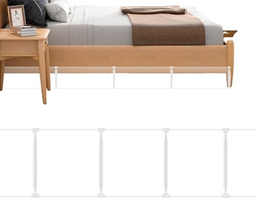 Generiskt skydd för undersoffa – 210 x 30 cm | Justerbar transparent barriär | Blocker för undersängen | Husdjurssäng under möbler för att förhindra att djur eller föremål glider