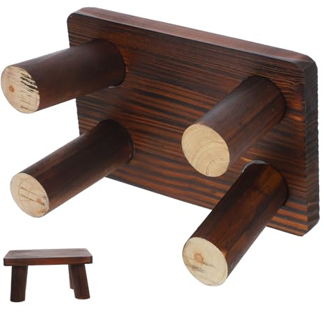 HEMOTON Tabouret Marche-Pied en Bois Léger et Portable pour Personnes Âgées, Design Rectangulaire Simple, pour Bureau ou Table à Manger