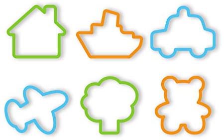 Tescoma 630921 Delicia Kids Set 6 Tagliabiscotti per Bambini, Plastica, Multicolore, 1 Pezzo