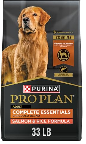 Purina Pro Plan Complete Essentials Shredded Blend Salmon and Rice Dog Food Dry Formula with Probiotics for Dogs - 33 lb. Bag