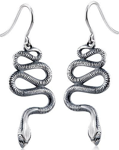 MATERIA by Matthias Wagner Schlangen Ohrhänger Silber 925 für Damen antik oder hochglänzend