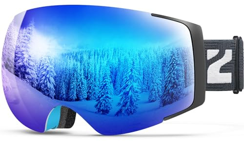 ZIONOR X4 Ski Goggles Magnetic Lens - Snowboard Goggles for Men Women Adult - Snow Goggles Anti-fog UV Protection