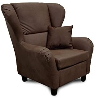 lifestyle4living Ohrensessel in braun im Vintage Look | Der perfekte Sessel für entspannte, Lange Fernseh- und Leseabende. Abschalten und genießen!