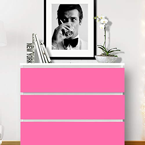 Grandora W5234 Möbelfolie einfarbig passend für IKEA MALM Kommode Flieder