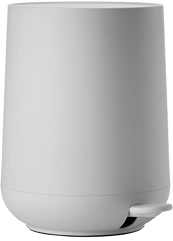 Zone Denmark Nova Mülleimer fürs Bad, Kosmetikeimer, Abfalleimer fürs Badezimmer, Durchm. 20,5 cm, Höhe 23,5 cm, Fassungsvermögen 3 Liter, Soft Grey (Grau)