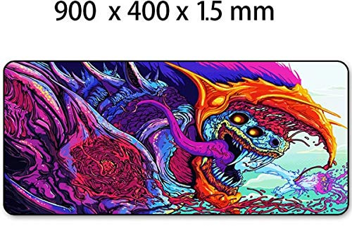 Dhsbd Mauspad Gelkissen Gaming Mauspad Spiel 900X400Mm Hyper Beast Xl Große Verriegelungskante Gaming Mouse Pad Tastatur Gummi Mousepad Wrist Rest Tabellen - Computer - Mat Mat 1
