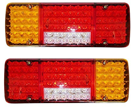 JJ Set mit 12 V 92 LED Rückleuchten Stop für LKW Anhänger Wohnwagen Shassis Bus