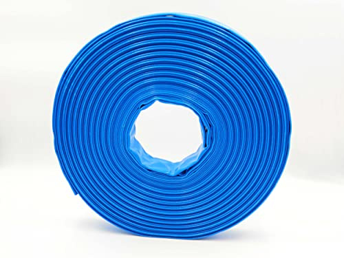 3 Zoll | 76 mm - 50 Meter - PVC Flachschlauch - Bauschlauch - Industrieschlauch - blau