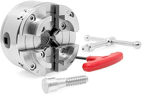 Drechselbank 4-Backen Drechselfutter Drehfutter Für Kleine Maschinen Backenfutter 100Mm Drechselspannfutter Spannfutter Selbstzentrierend Drehfutter Für Drechselbank