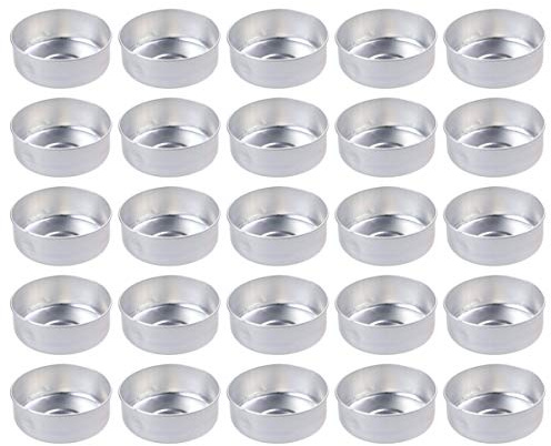 EXCEART 500 Stück Aluminium Teelicht Dosen Leere Hüllen Für Teelichter Kerzenherstellung Diy Silber 3.8X3.8X1.4Cm Ideal Für Kerzenhalter Und Geschenkverpackung