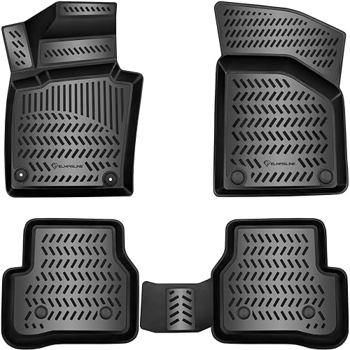 ELMASLINE 3D Gummimatten Set für VW Passat B6 2005-2010 | Fußmatten Set mit hohem Rand - Zubehör