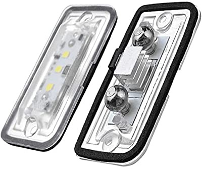 DHCN Luces de coche, 2 uds., luz LED para matrícula, 6000K, lámpara de matrícula superbrillante para m-erc-edes para b-enz C W203 CLK W209 SL R230, luz Led