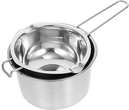 BESTonZON Double Chaudière Pot Ensemble 600 Ml En Acier Inoxydable Melting Pot Chocolat Melting Pot Cuisine Eau Bouillante Pot Pour Faire Fondre Le Chocolat Bonbons Cire Fabrication