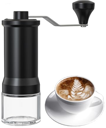 JinRui-T Manual Coffee Grinder,Hand Coffee Grinder Ceramic Burr,Manual Coffee Bean Grinder,Mini Coffee Grinder for Home, Travel, Camping
