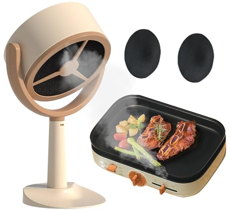 Dubbulon Desktop Cooker Hood - Range Hood Portable | Stove Hood Vent | Hot Pot Grill Range Hood,Strong Suction | With Single-Button Start, Anti-Fingerprint, Multiple Filters Grease Pump | For Camping