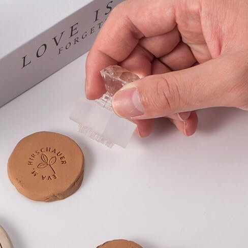 Benutzerdefinierte Töpferstempel Für Ton, Personalisierte Acryl Töpferei Tool Kit Stempel Mit Eigenem Design, Unterschrift Buchstaben Geschenk Für Töpfer DIY-Liebhaber
