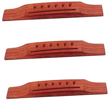Abaodam Acoustic Guitar Bridge Saddle Redwood Guitar Bridge Replacement Parts Sturdy Sound Quality Strings