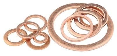 HEXHUASR Kupfer-Unterlegscheibe M8 Dichtung Innendurchmesser 8 mm Dichtring Dünnblech T3 Rote Kupfer-Unterlegscheibe(Size:8x14.5x1 (100pcs))