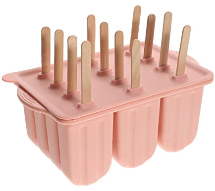 Ciieeo Moldes De Silicona Para Helado Con Palitos y Bolsas Moldes Para Paletas Para Hacer Helado Casa Fácil De Limpiar y Duradero