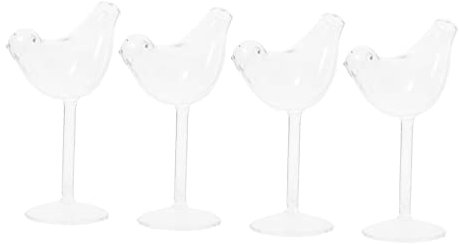 SHOWERORO Calici Da Vino a Forma Di Piccione in Vetro Trasparente Bicchieri Da Cocktail Eleganti e Creativi Per Bar Casa e Feste