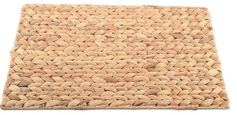 Salvamanteles, Manteles individuales tejidos rectangulares de 30*40 cm, manteles individuales naturales, manteles individuales de jacinto de agua trenzados con paja, cargadores tejidos a mano antidesl
